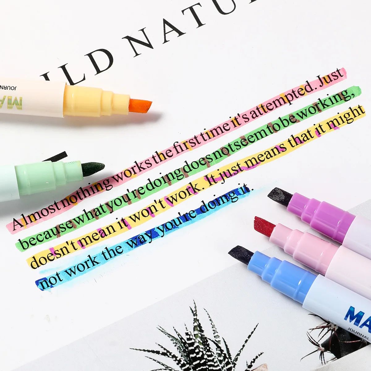 Conjunto de canetas iluminador - Pastel Highlighter Set Double Ended avaliação e preço