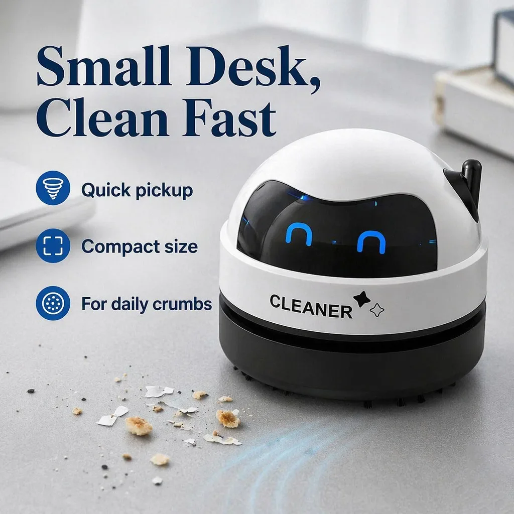 Aspirador de pó portátil, mini - Mini Desktop Vacuum Cleaner For Eraser Dust avaliação e preço